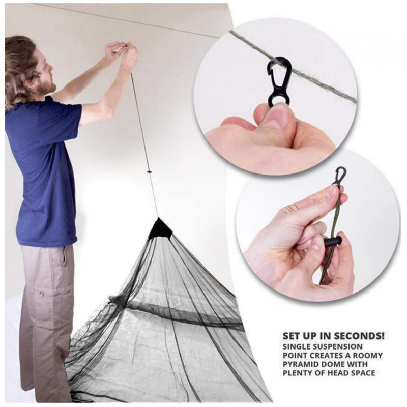 Cheap Goat Tents Outdoor CampingThicken Tent Ultralight Mosquito Repellent Mesh Net One Person Insect Bugs Shelter Pyramid Mesh Net Camping Tent   